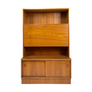 1960'S Teak Bookcase Cabinet