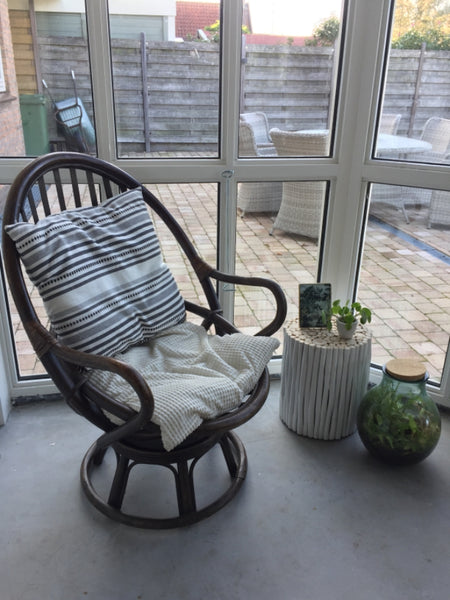 Vintage Manou Draai Stoel / Fauteuil - Rotan - RELIVING