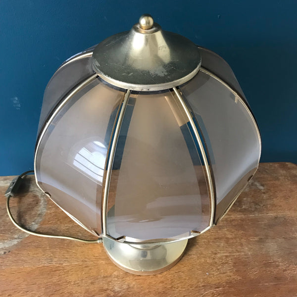 Vintage lamp met messing standaard - RELIVING