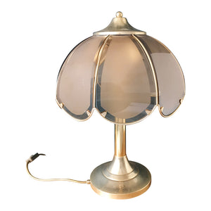 Vintage lamp met messing standaard - RELIVING