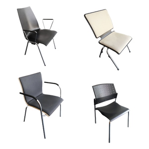 Aanbieding 4 Design Office Stoelen, Thonet, Hiller, Enzv.