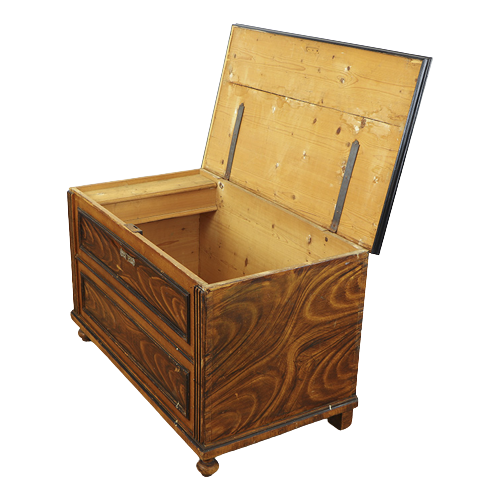 Antieke Beschilderde Kist / Commode