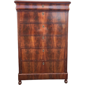 Antieke Mahonie Ladenkast / Chiffoniere Met 6 Lades