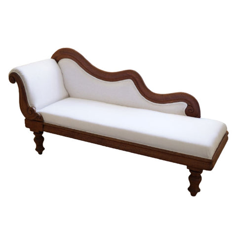 Antieke Victoriaanse Chaise Longue Van Mahoniehout