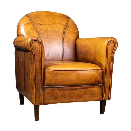 Art Deco Clubchair Dutch Sheepskin