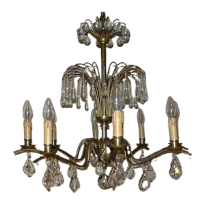 Art Deco Kristallen Kroonluchter, Hanglamp