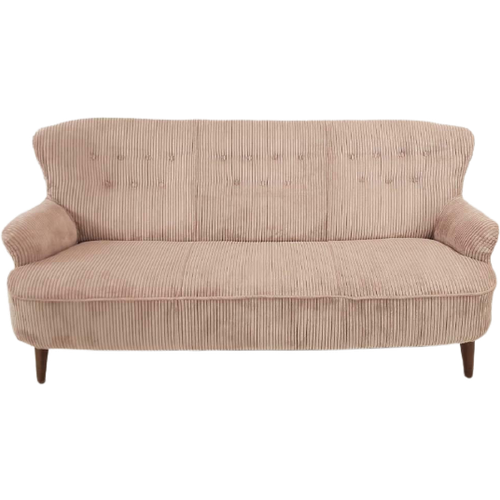 Artifort Driezits Bank Theo Ruth | Mid-Century Sofa Roze Rib