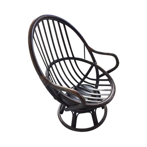 Vintage Manou Draai Stoel / Fauteuil - Rotan - RELIVING