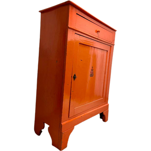 Brocante Oranje Kast / Commode