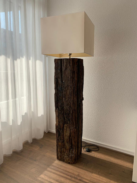 Boomstam Vloerlamp Rodeo Hout - Incl. Lampenkap - RELIVING