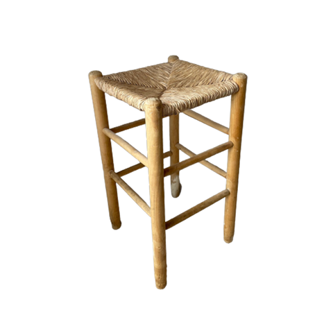 Charlotte Perriand ‘Dordogne’ Stool - Rotan Barkruk