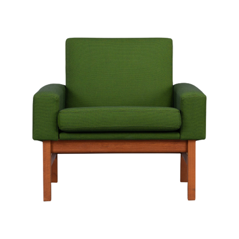 Deens Design Opnieuw Gestoffeerde Groene Ap34/1T Fauteuil Van Wegner, 1960S