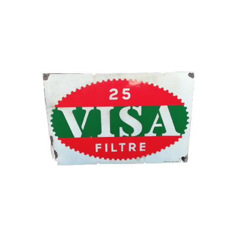 Emaille Bord Visa Sigaretten, 1961