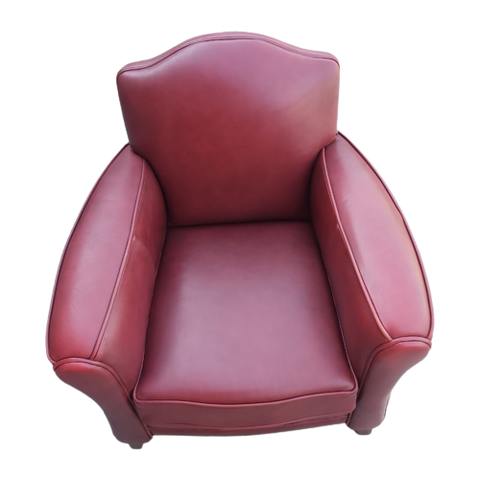 Fauteuil 3B In Bordeaux Rundleder