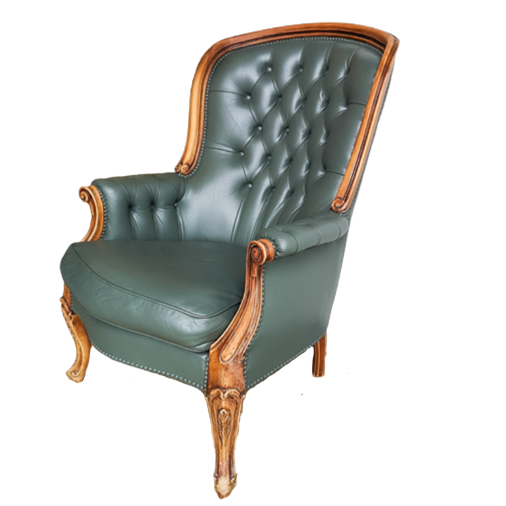 Fauteuil - Leer - Groen