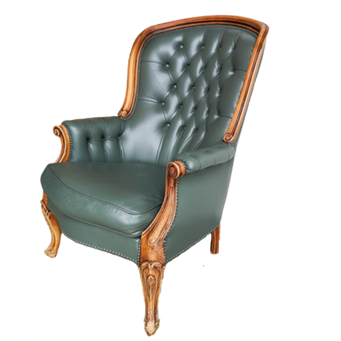 Fauteuil - Leer - Groen