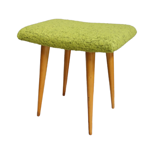 Green Foot Stool By Interier Praha 1960S