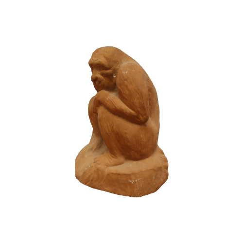 Grote Terracotta Zittende Aap