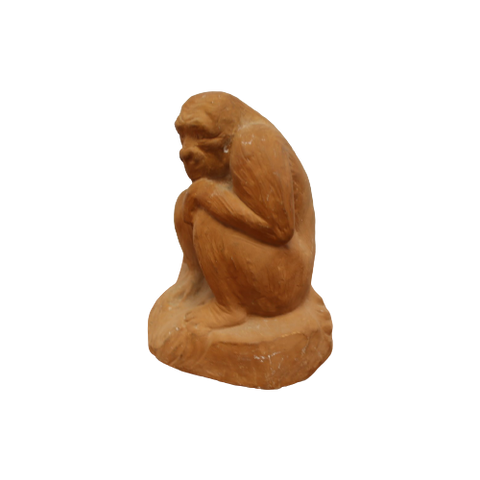 Grote Terracotta Zittende Aap