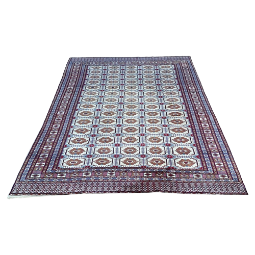 Handgeknoopt Bokhara Crème Vloerkleed 220X320Cm Perzisch Tapijt