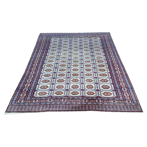 Handgeknoopt Bokhara Crème Vloerkleed 220X320Cm Perzisch Tapijt