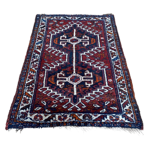 Handgeknoopt Hamadan Vloerkleed Rood 84X140Cm Perzisch Tapijt