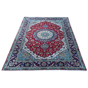 Handgeknoopt Tabriz Vloerkleed 202X289Cm Perzisch Tapijt