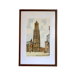 Ingelijste Print Van Martinus Kerk Te Weert.