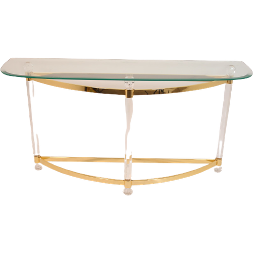 Itiaanse Plexiglas Side Table Halve Maan Hollywood Regency