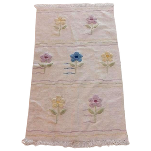 Kt31 Kleed Beige Met Gekleurde Bloemen ,149/91