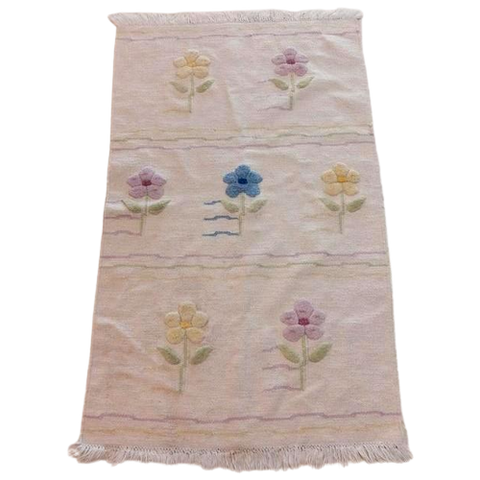 Kt31 Kleed Beige Met Gekleurde Bloemen ,149/91