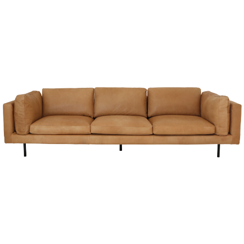 Lederen 4-Zits Sofa - Stan - Cognac (22Ss0341)