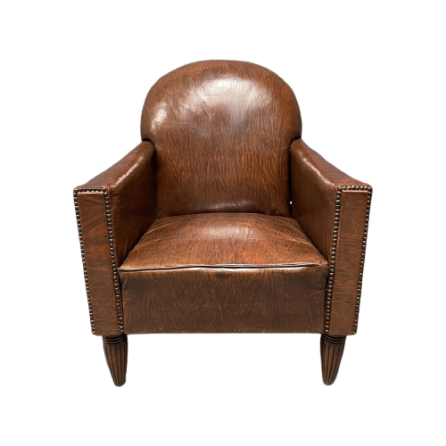 Lederen Art Deco Clubfauteuil