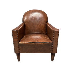 Lederen Art Deco Clubfauteuil