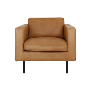 Lederen Fauteuil - Gordon - Cognac (22Ss0337)