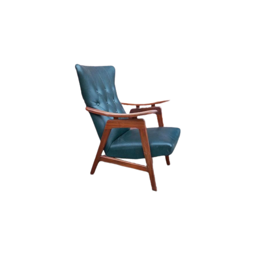 Louis Van Teeffelen Mid Century Wing Back Fauteuil