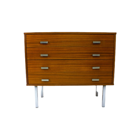 Mid-Century Dresser With Metal Handles