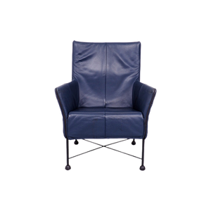 Montis Charly Leren Fauteuil Donker Blauw 2