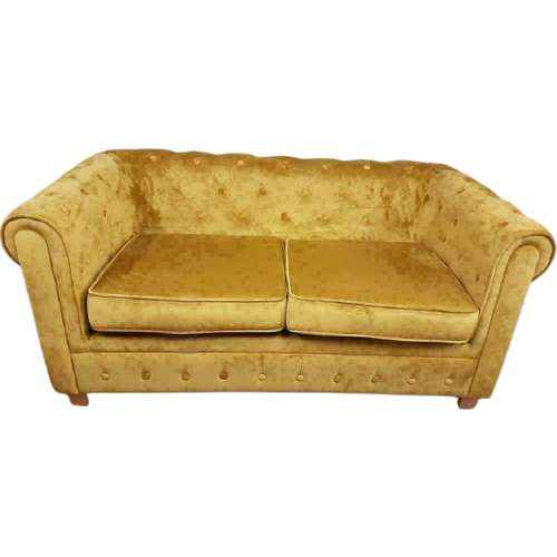 Nieuwe Bank, Chesterfield Model, "Geel" Velvet/Velours Stof