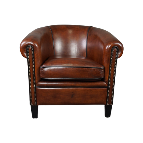 Nieuwe Schapenleren Clubfauteuil, Model York, Lounge Atelier