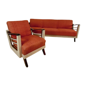 Orginele Bank En Fauteuil Uit De 1950'S