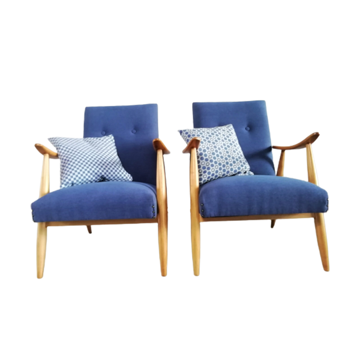 Pair Of Easy Chairs By Louis Van Teeffelen For Wébé | Design