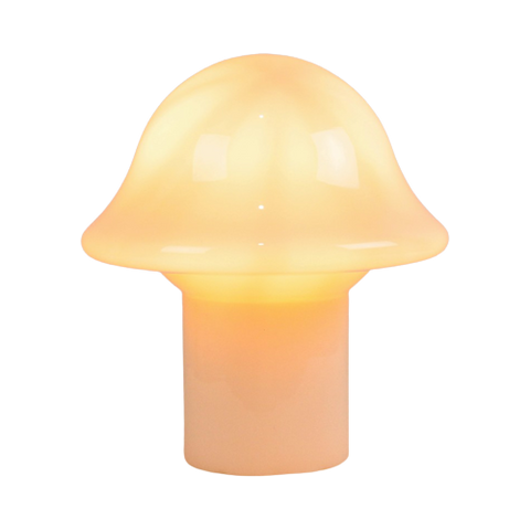 Peill & Putzler Paddenstoel Mushroom Tafellamp Wit Opaal Kristal 23Cm