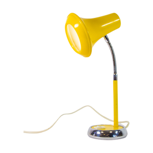 Postmodern Desk Lamp | Bright Yellow | Flexible Gooseneck Arm | Vintage 70'S