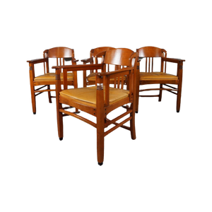 Prachtige Set Van 4 Schuitema Art Deco/Jugendstil Eetkamerstoelen