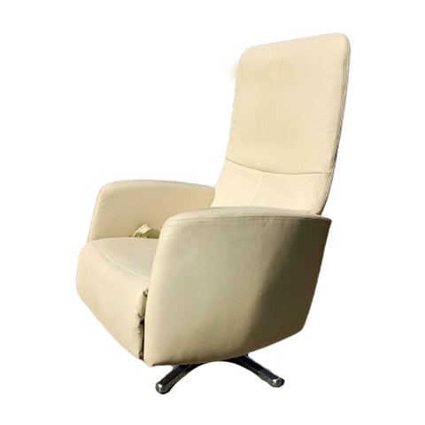 Relaxfauteuil Leer Zachtgeel