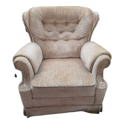 Robuuste Fauteuil Met Ribstof