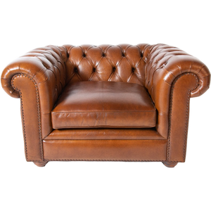 Royale Xl Chesterfield Club Fauteuil Cognac Leer