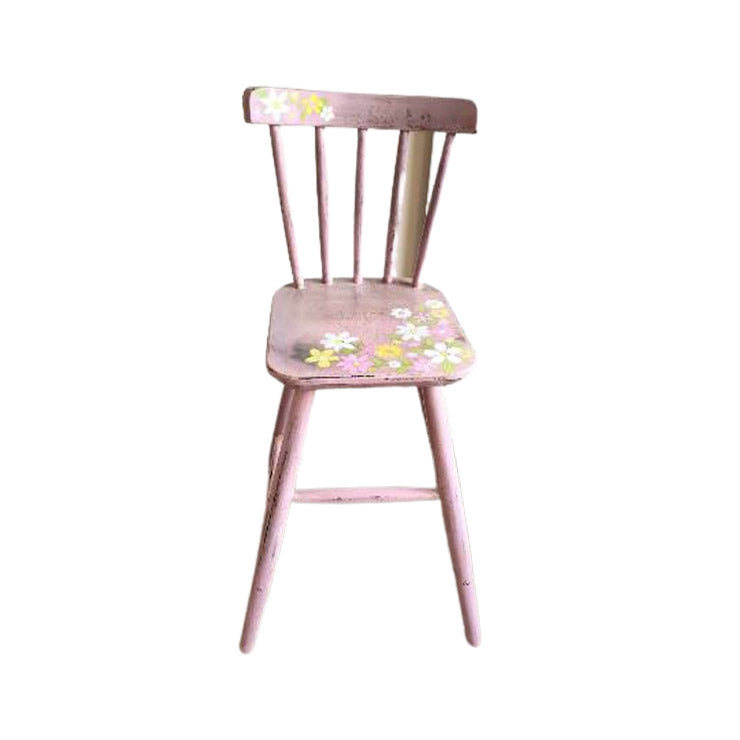 Roze + Blauwe Kinderstoel - Refurbished