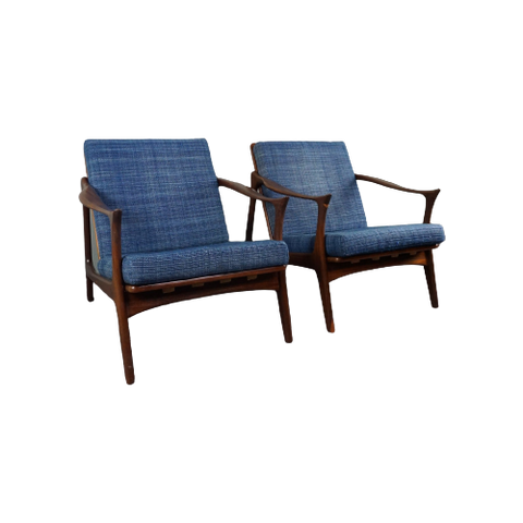 Set Prachtige Fauteuils Ontworpen Door Arne Hovmand Olsen Voor Mogens Kold, Model 225